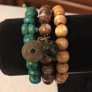 💰3/$19💰 Asian wood good fortune bracelets